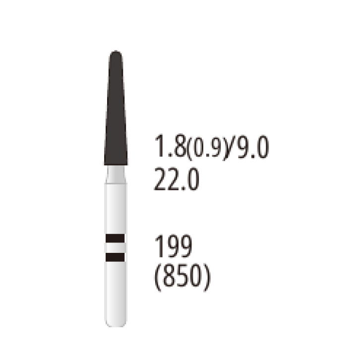 Z199-018S Round-End Taper Zirconia Diamond Bur FG Coarse grit