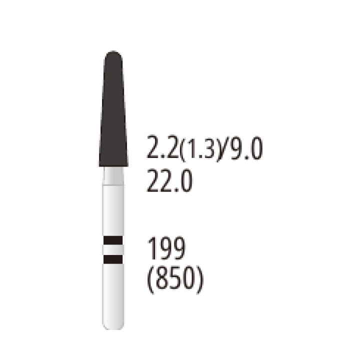 Z199-022S Round-End Taper Zirconia Diamond Bur FG Coarse grit