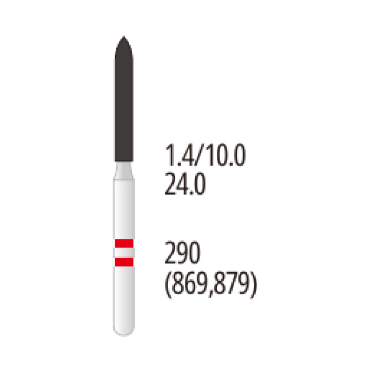 Z290-014F Needle Zirconia Diamond Bur FG Fine grit