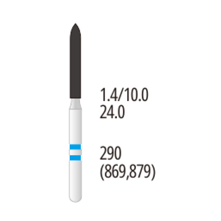 Z290-014M Needle Zirconia Diamond Bur FG Medium grit