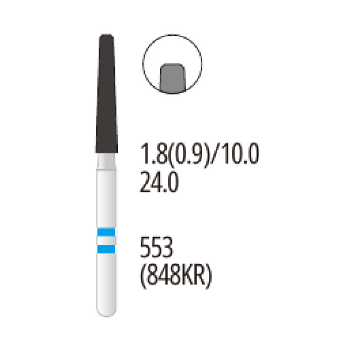 Z553-018M Flame Zirconia Diamond Bur FG Medium grit