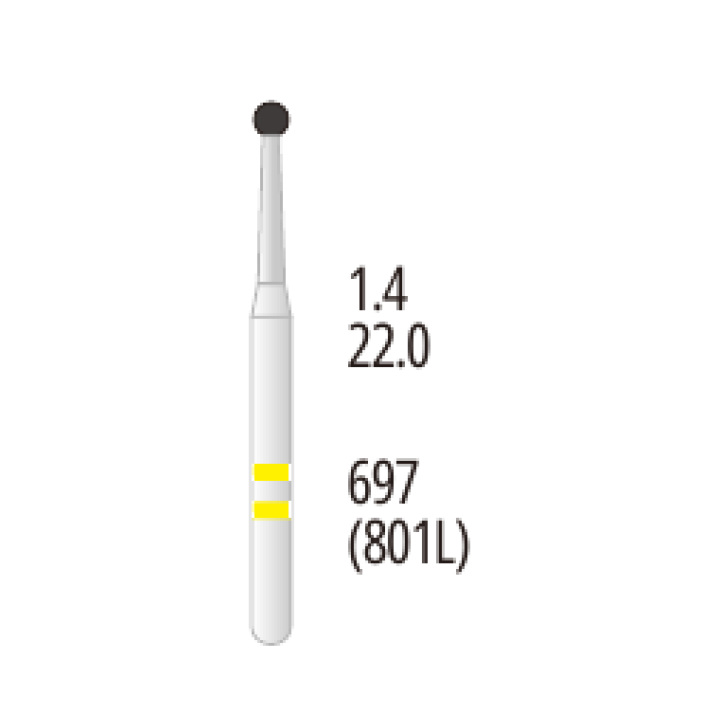 Z697-014EF Tapered Fissure Zirconia Diamond Bur FG Extra-Fine grit