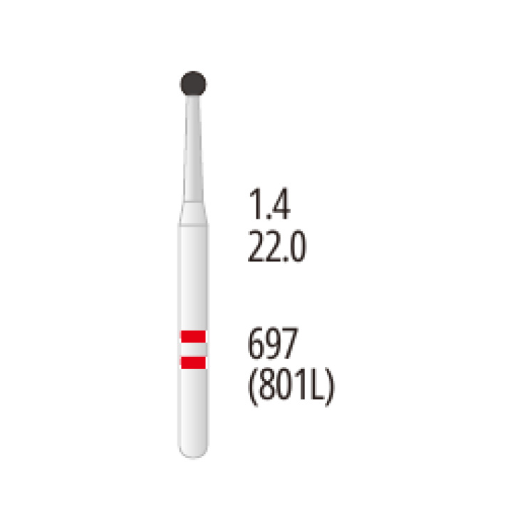 Z697-014F Tapered Fissure Zirconia Diamond Bur FG Fine grit