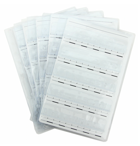 Empty Samples Collection Wallet For Clinic Items FG RA Burs 100 Holes/Page, 5 Pages/Set