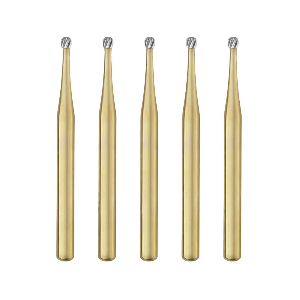 Ball Round Trimming and Finishing Tungsten Carbide Burs FG Golden Dental Burs