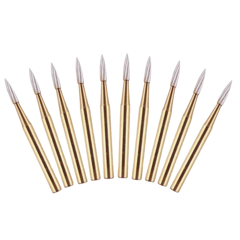 Flame Trimming and Finishing Tungsten Carbide Burs FG Golden Dental Burs